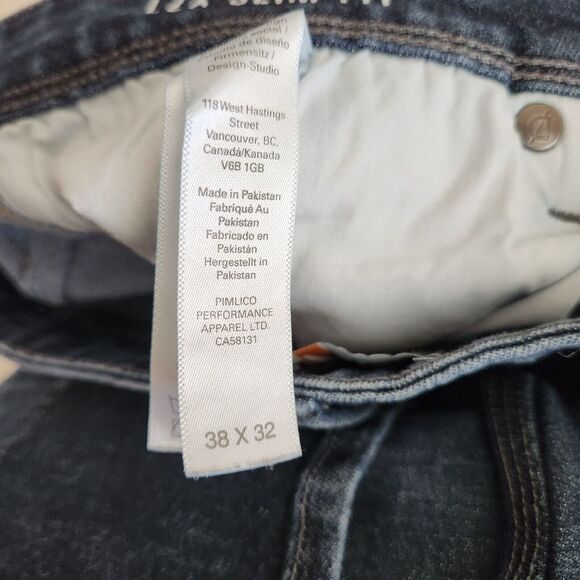 DU/ER Jeans Mens 38x30 L2X Slim Fit Dark Wash Denim Stretch DUER Dark Wash - Picture 7 of 15